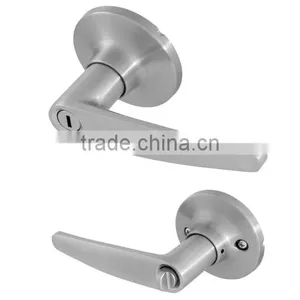 Stain Nickel Keyed Alike Entrance Tubular Lever Handle Door Lock, Stainless Steel Single Cylinder Deadbolt thumbnail-2