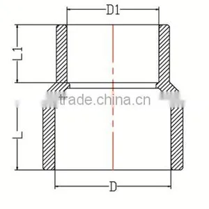 HIGH QUANLITY REDUCING COUPLING OF PVC GB INDUSTRIAL PRESSURE PIPES & FITTINGS FOR WATER SUPPLY thumbnail-2
