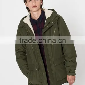 Custom Warm Fur-collar Jacket Winter Coat Wholesale Men Parka Jackets thumbnail-1