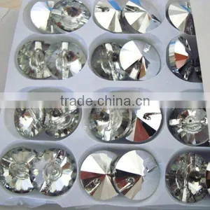 Crystal Glass Garment Button Rivoli Bicone Bead thumbnail-3
