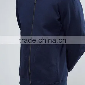 Manufacturer High Quality Durable Raglan Sleeves Baseball Collar 100% Cotton Sweat Navy Casual Men Sport Plain Bomber Jacket thumbnail-3