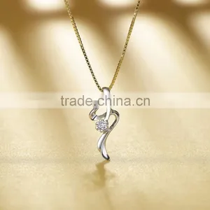 Quality Guarantee 9K Gold Jewelry Locket Diamond Necklace thumbnail-2