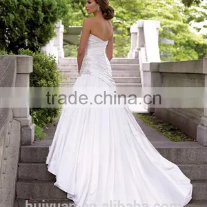 New Designer Ball Gown Long Tail Cap Sleeve Sexy Low Back Lace Wedding Dress thumbnail-2