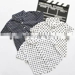 1-5 Years 2017 Wholesale Cotton Summer Dots Short-sleeves Kids Boys Shirts thumbnail-1