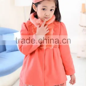 Autumn and Winter Girls in Children in the Long Fur Coat Imitation Suede Windbreaker Jacket thumbnail-5