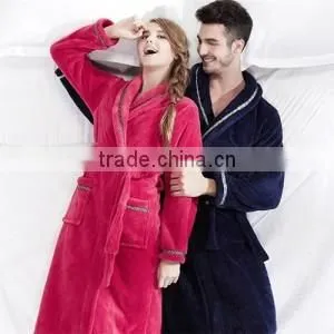 Luxury Super Soft Coral Fleece Bathrobe thumbnail-1