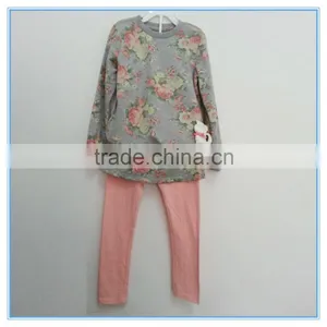 Children Girls Suits, Girl's Long Sleeve Cat Decorating t Shirt With Girls Pants Skirt, Girls Skirt Leggings thumbnail-1