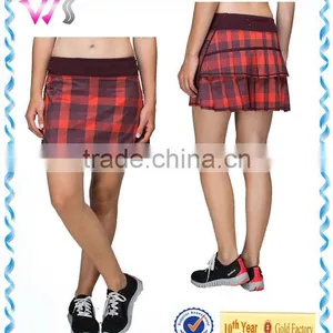 Two-way Stretch Fabric Running Skirt Slim Shorts Wholesale for Women thumbnail-1