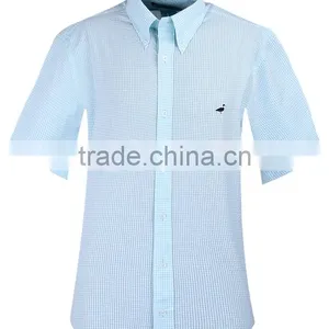 2017 Latest Design Seersucker Men's Short Sleeve Shirt thumbnail-2