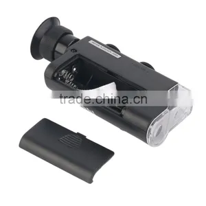 Pocket Microscope 200-240X Lighted Portable Magnifier LED UV Light Handheld thumbnail-2