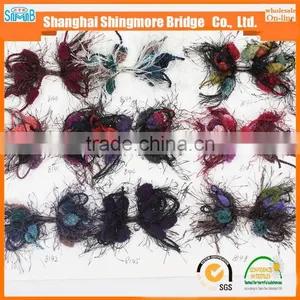 China Textile Factory Direct Wholesale 100% Polyester Spun Dyed Yarn Hand Knitting Velvet Twist Feather Yarn in Low Price thumbnail-6