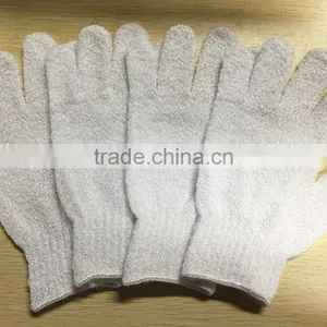 High Quality White Nylon Exfoliating Bathing SPA Gloves in 2016 thumbnail-1