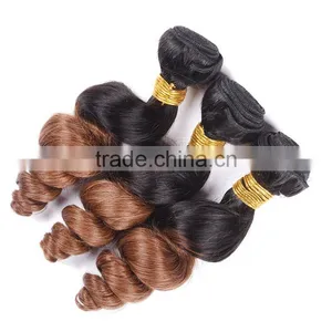 Malaysian Virgin Hair Ombre Loose Wave Human Hair Extensions Malaysian Loose Wave 7A Unprocessed Virgin Hair thumbnail-2