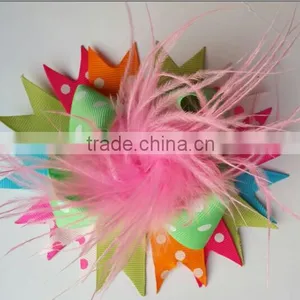 Headband With Fabric Flower Multicolor Headmade Flower Head Bows Flower thumbnail-3