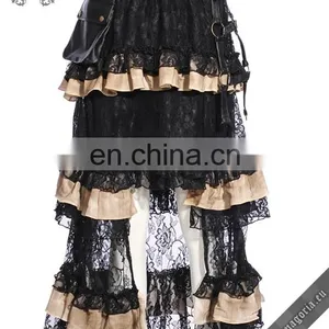 Steampunk High-low Layered Skirt With Removable Pocket thumbnail-3