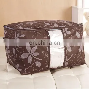 2015 New Style Foliage Printing Carbon Fabric Non-woven Clothes Coat Blanket Quilt Sweater Organizer Storage Bag thumbnail-4