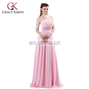 Grace Karin Strapless Elegant Chiffon Evening Dresses Long CL4423 thumbnail-1