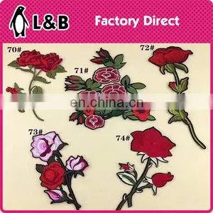 2017 Flower Embroidery Patches Colorful Iron on Applique Fashion Images Iron on Patches Flower thumbnail-4
