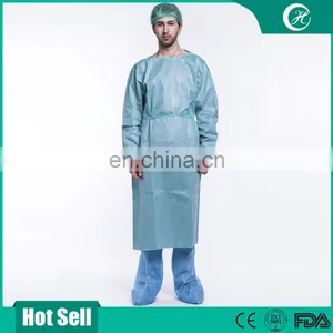 Protective SMS Isolation Coverall Disposable Medical Supply Scrub Suit Surgical Gown thumbnail-1