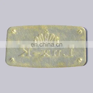 Top Quality OEM Items Custom Embossed Decorative HandBag Brand Nameplate With Self Adhesive thumbnail-2