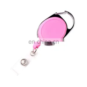 Oval Retractable Badge Reel on ID Card,carabiner on the Head Badge Holder thumbnail-3
