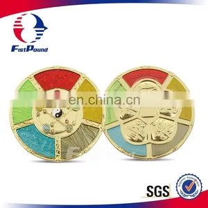 Spinning Compass Geocaching Coin in Jewlery Quality thumbnail-4