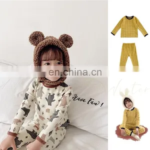 4196 Quickly Delivery Supplier Baby Home Sleepwear Cartoon Pajamas Set thumbnail-2