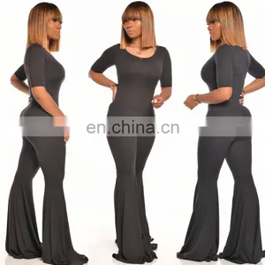 Women Jumpsuit Candy Color Bodycon Sexy Clothing Female Girl Short Sleeve Wrap Dress Ladies Vestidos thumbnail-4