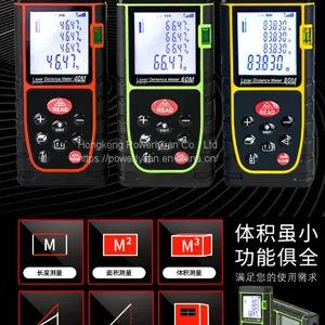 60m High Accuracy Laser Distance Meter Mini Range Finder Red Light Range Finder Laser Ruler thumbnail-1