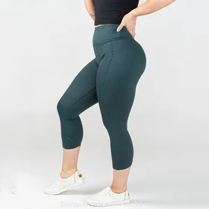 Woman's Plus Size Capris Activewear Exercise Leggings W/Designs&Digital&Mesh thumbnail-1