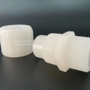 Corrosion Resistant High Temperature Plastic Tube Fittings PVDF Male Connector thumbnail-2