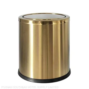 Hotel Room Waste Bin With Swing Top thumbnail-1