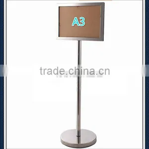 Silver Stainless Steels Sign Display Stand-floor Stand-manu Sign Board thumbnail-1