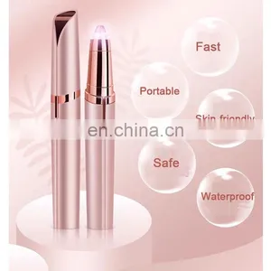 Electric Eyebrow Trimmer Painless Pen Eyebrow Remover Lady Hair Machine Razor Shaver Epilator Private Depilator For Women Lady thumbnail-4