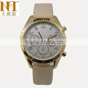 Women Watch Rose Gold Color Plating Pink Strap 3 Subdial Japan Movt Quartz Watch thumbnail-2