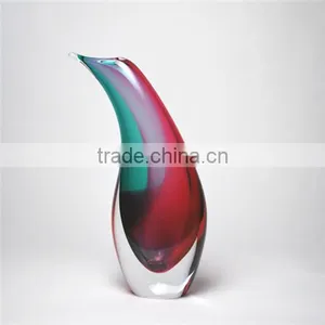 European Style Large Table Stand Glass Vase Colored Glass Vase thumbnail-1