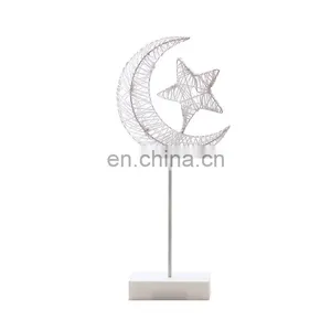 Creative Ramadan Decoration Led Star Moon Heart Shape Lighting Party Decoration Light Home Decor Light Led With Wooden Stand thumbnail-5