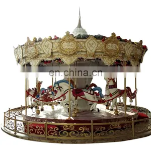 Outdoor Amusement Park Carousel Horse Amusement Machinery Equipment Carousel for Sale thumbnail-1