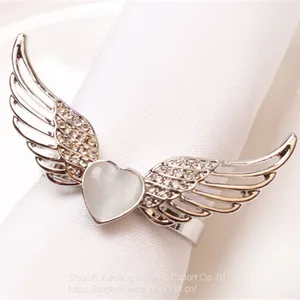 Gold Silver Angel Love Wings Napkin Ring For Valentine's Day Table Decoration thumbnail-1