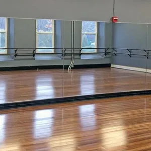 Hot Selling Luxury Dance Studio Full Wall Silver Decorative Mirror With Home Decor Safety Gym Tempered Glass Mirror thumbnail-4