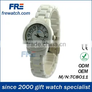 White Ceramic Watch Ceramic Watch Lady White Ceramic Waterproof WatchMOQ(10pcs) thumbnail-1