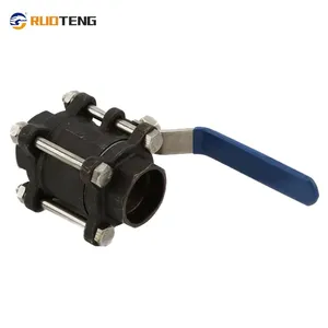 [RUOTENG] Carbon Steel WCB 3PC Ball Valve With BSP/BSPT/NPT Thread thumbnail-4