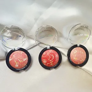 Fully Customized Marble Cute Powder Blusher Container Face Powder Oem Blusher Plate thumbnail-3