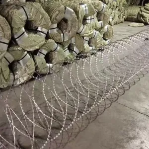 Galvanized Razor Barbed Wire With 500g Zinc Coating for Perimeter Security thumbnail-5