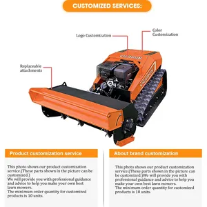 Vigorun Industrial Grade Gasoline Electric Hybrid RC Lawn Mower Robot With 200 Meters Long Distance Control and Flail Cutting thumbnail-4