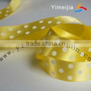Single Face Dots Printed Satin Ribbon thumbnail-1