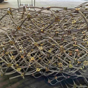 Stainless Steel Woven Wire Rope Net High Tensile Strength Active Rockfall Barrier System Slope Protection Factory Production thumbnail-6