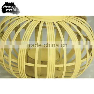 Traditional Chinese Folk Art Yellow Mini Bamboo Weaved Candler Lantern Wedding Favors thumbnail-3