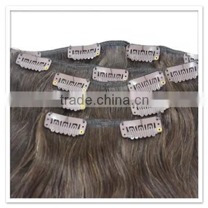 New Products for Europe Virgin Brazilian Hair Clip in Hair Extensions for African American Spring Clip thumbnail-4
