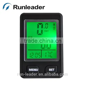 Bicycle Computer Stopwatch for Mountain Bike Sport Exrecise Stopwatch Green Backlight LCD Speedomete thumbnail-1